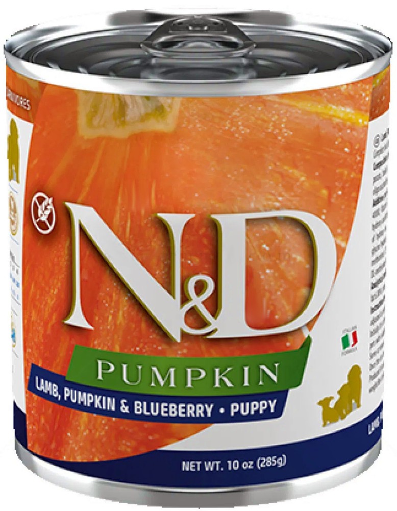 Консерва за кучета N&D Puppy Консерва за кучета N&D Puppy - 285 g, с агнешко, тиква и боровинки, от серията Pumpkin, за всички породи, до 1 година - храна