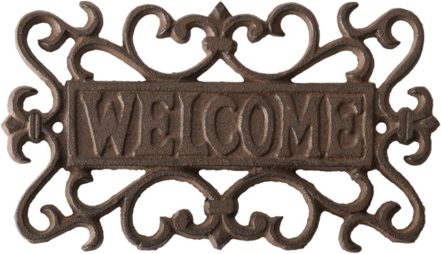 Чугунена табелка Esschert Design Welcome Чугунена табелка Esschert Design Welcome - От серията Best for Boots -