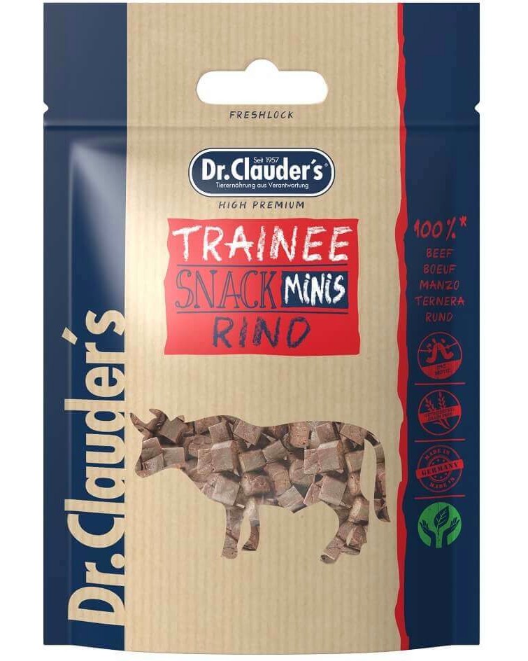 ��������� �� ������ � ����� Dr.Clauder's Minis - 50 g, � �������, �� ������� Trainee Snack - �����