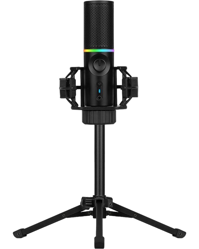 Настолен микрофон Streamplify MIC RGB TRIPOD Настолен микрофон Streamplify MIC RGB TRIPOD - 100 Hz - 18 kHz, с трипод, LED подсветка, USB, 1.8 m кабел -