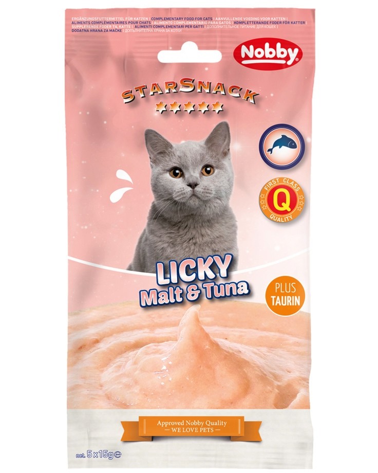    Nobby Licky Cat Malt & Tuna -   5  x 15 g,     ,   StarSnack - 
