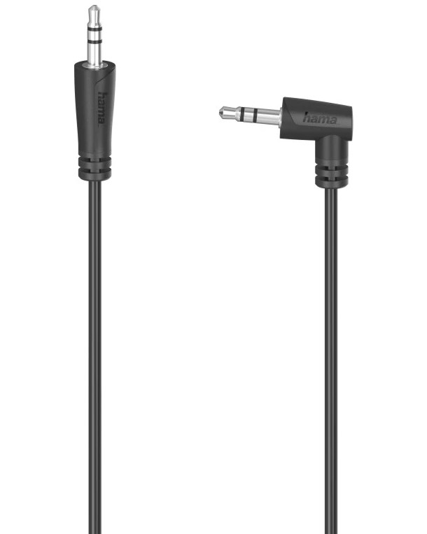 Аудио кабел 3.5 mm жак male към 3.5 mm жак male 90° Hama Аудио кабел 3.5 mm жак male към 3.5 mm жак male 90° Hama - 1.5 m -