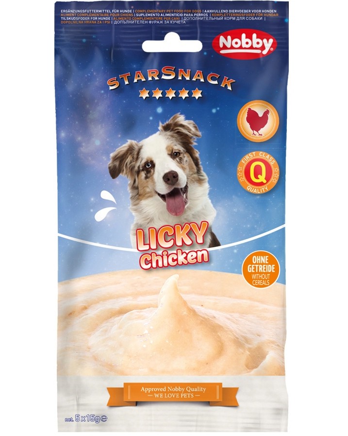    Nobby Licky Dog Chicken -   5  x 15 g,  ,   StarSnack - 