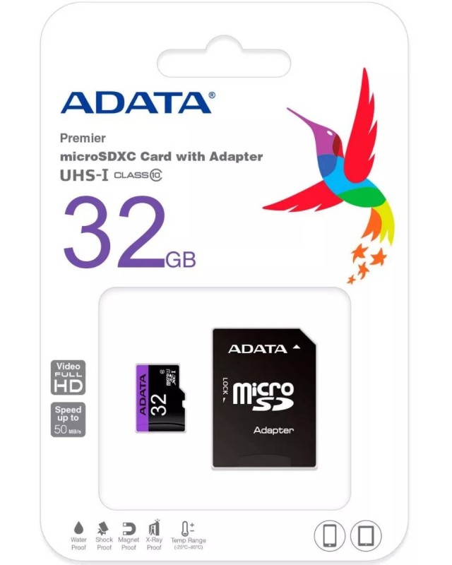 Micro SDXC   32 GB ADATA Premier - Class 10, U1  SD  - 