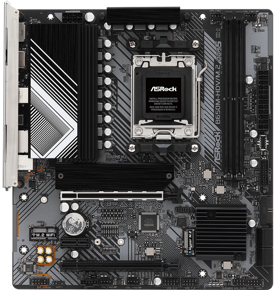 Дънна платка ASRock H610M-H2/M.2 D5 Дънна платка ASRock H610M-H2/M.2 D5 - AMD AM5, AMD B650, DDR5, Micro ATX -