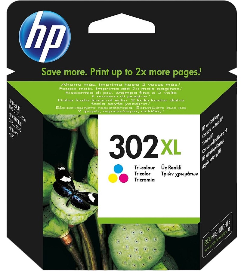 Касета с мастило за принтер HP 302 XL Color Касета с мастило за принтер HP 302 XL Color - 330 страници -