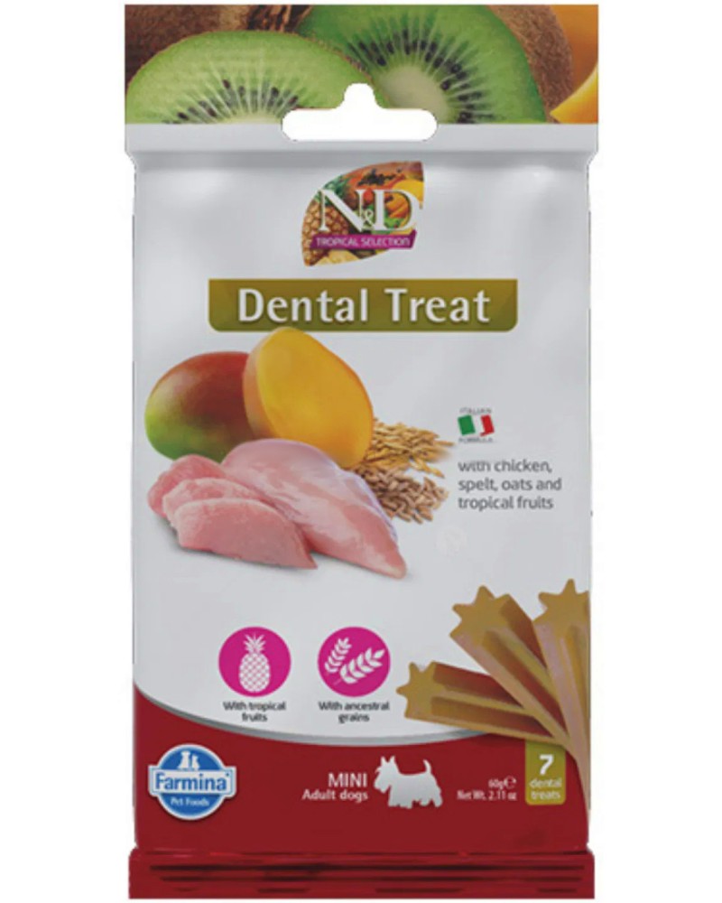     N&D Adult Mini Dental Treat - 60 g,  , ,    ,   Tropical Selection,   ,  4  - 