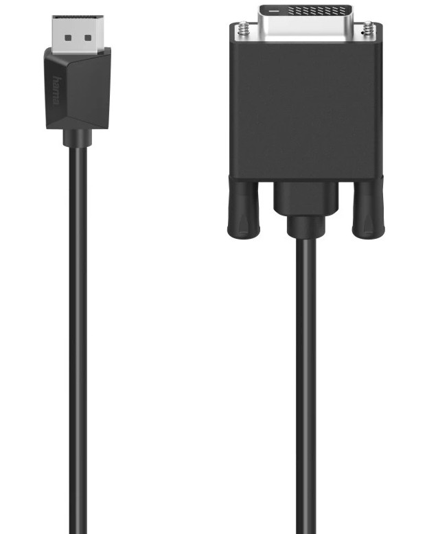 Адаптер DisplayPort male към DVI male Hama Адаптер DisplayPort male към DVI male Hama - 1.5 m -