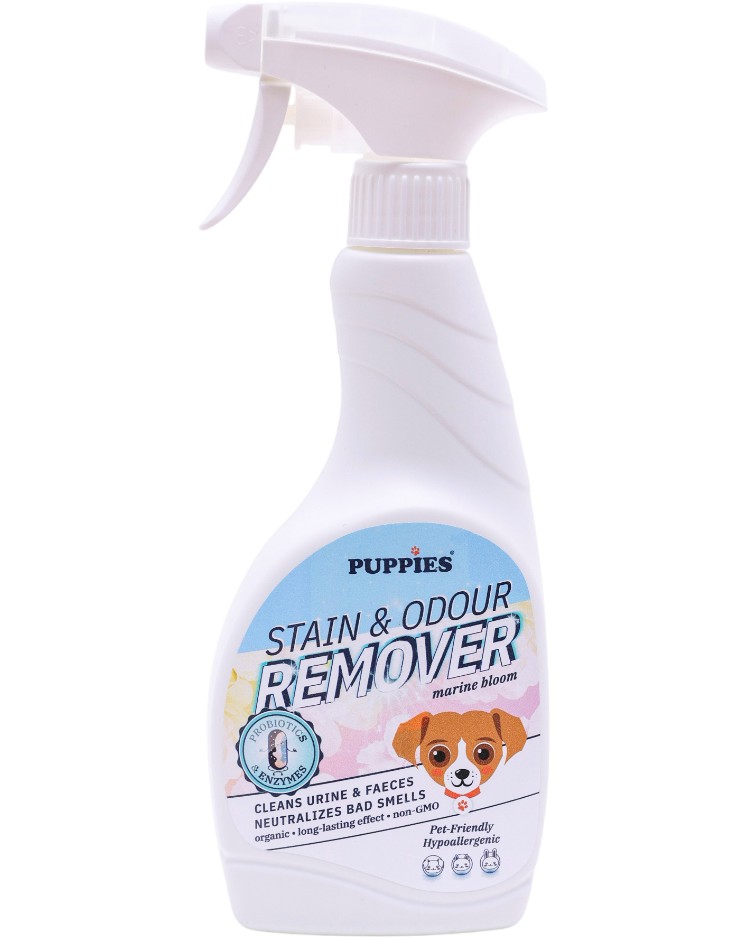 �������� �� ���������� �� ����� � ������� � ��������� � ������ PUPPIES Stain & Odour Remover - 500 ml, � ������ �� ������ ���� - ��������� ��������