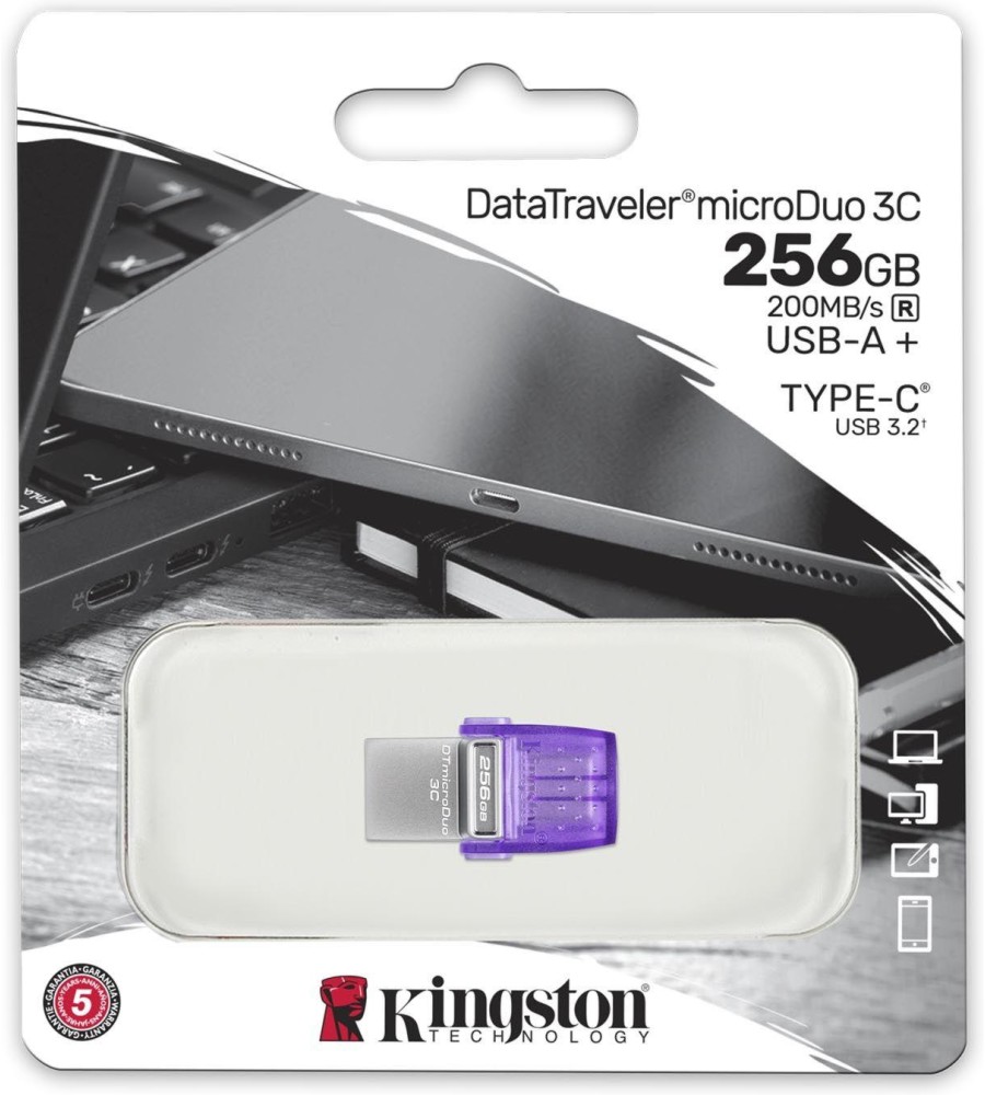 USB 3.2 Gen 1 флаш памет 256 GB Kingston DataTraveler microDuo 3C USB 3.2 Gen 1 флаш памет 256 GB Kingston DataTraveler microDuo 3C -