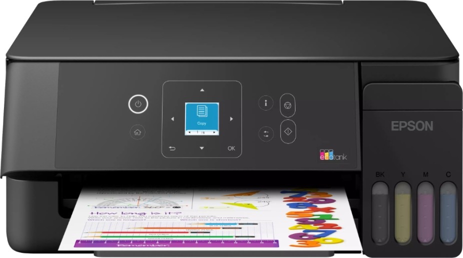 Мултифункционално мастиленоструйно устройство Epson EcoTank L3362 Мултифункционално мастиленоструйно устройство Epson EcoTank L3362 - Цветен принтер / копир / скенер, 5760 x 1440 dpi, 33 pages/min, LCD Display, USB, Wi-Fi, A4 -