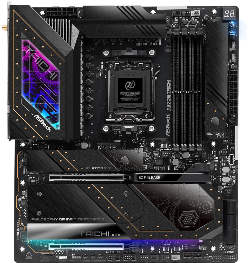 Дънна платка ASRock X870E Taichi Дънна платка ASRock X870E Taichi - AMD AM5, AMD X870E, DDR5, EATX -