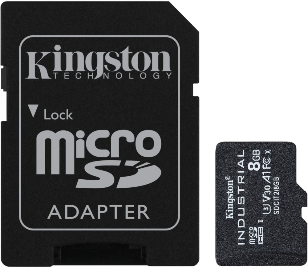 Micro SDHC ����� ����� 8 GB Kingston Industrial Grade - Class 10, U3, A1 ��� SD ������� - 
