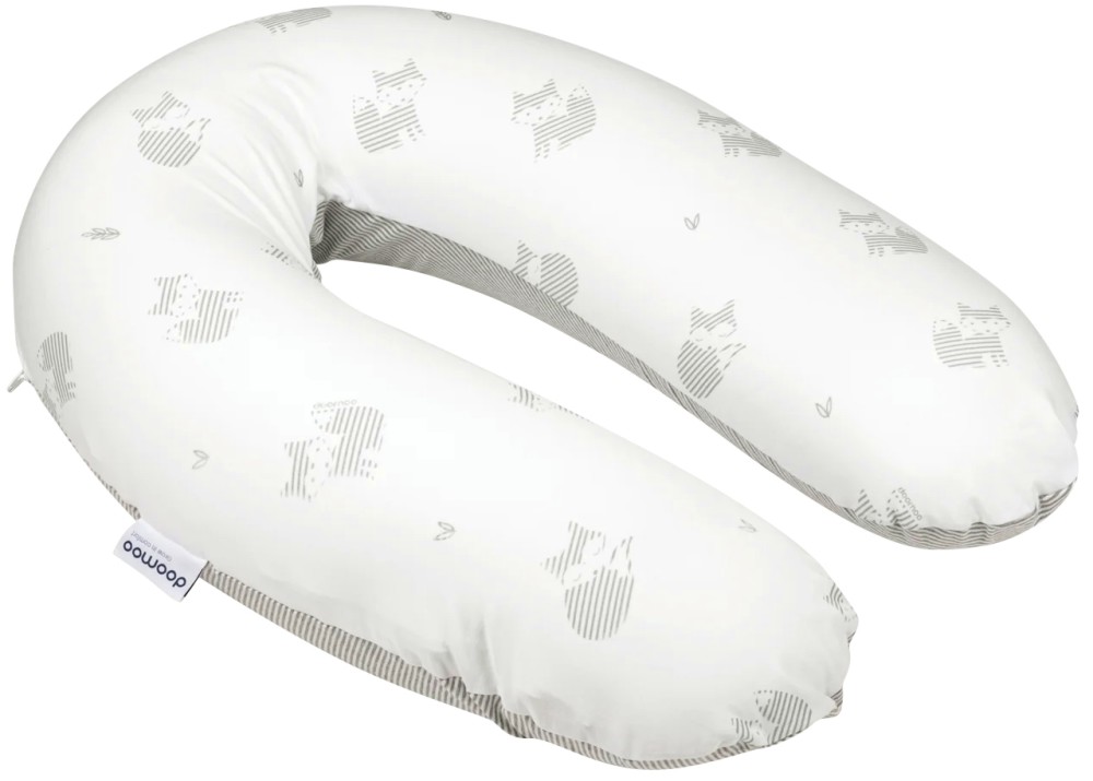 Възглавница за бременни и кърмачки Doomoo Fox Grey Възглавница за бременни и кърмачки Doomoo Fox Grey - От серията Buddy - продукт