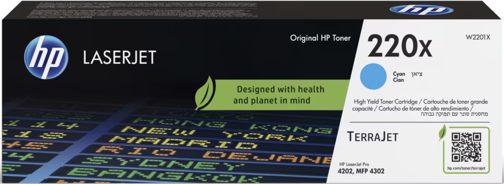 Тонер касета HP 220X Cyan Тонер касета HP 220X Cyan - 5500 страници -