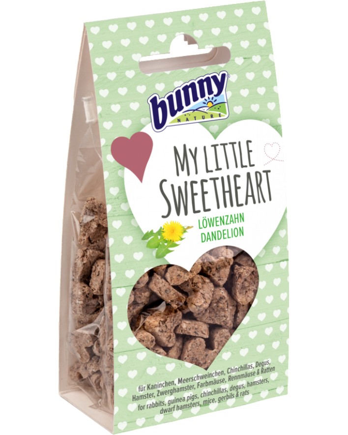 Бисквити за мини зайчета и гризачи bunny Nature My Little Sweetheart Бисквити за мини зайчета и гризачи bunny Nature My Little Sweetheart - 30 g, с глухарче и инулин - храна