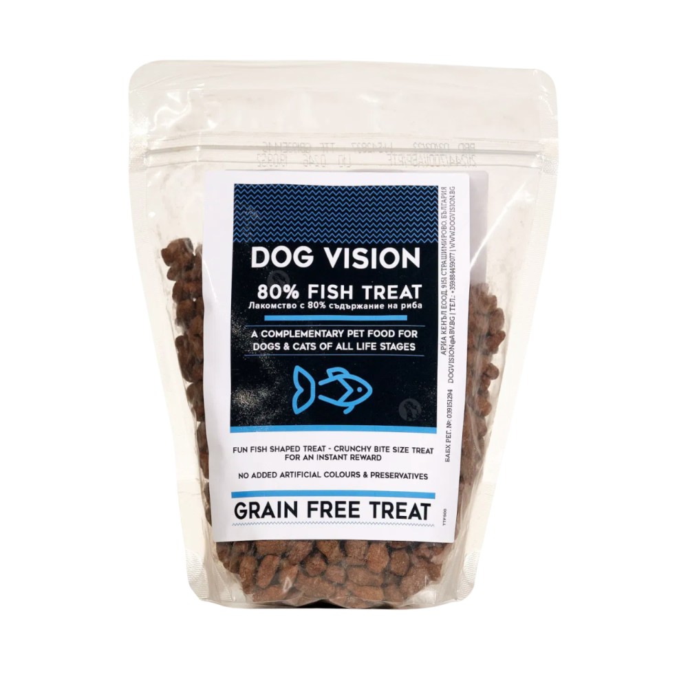 a   DOG VISION 80% Fish treats - 500 g,   ,    - 