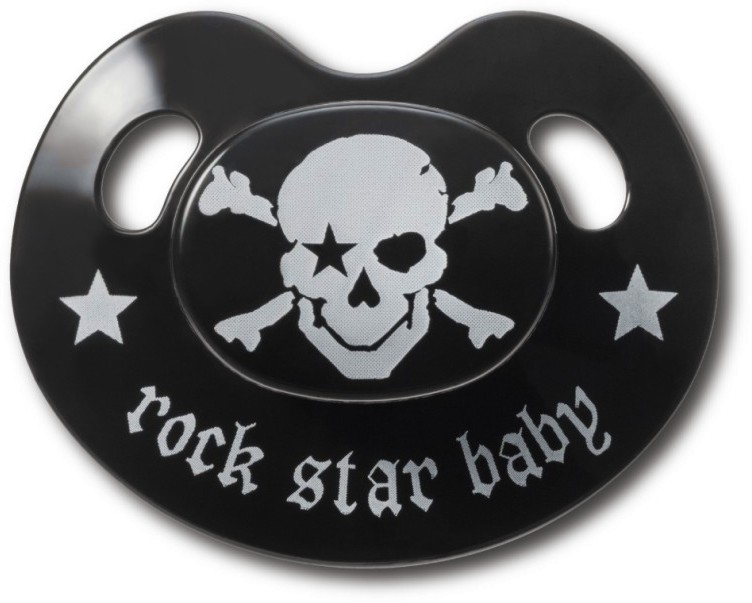Ортодонтична залъгалка Rock Star Baby Ортодонтична залъгалка Rock Star Baby - С кутия за съхранение, от серията Пират, 6-18 м - залъгалка