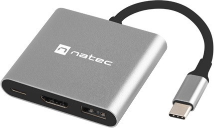 Адаптер USB-C male към HDMI / USB-A / USB-C female Natec Fowler Mini Адаптер USB-C male към HDMI / USB-A / USB-C female Natec Fowler Mini - С кабел 11 cm -