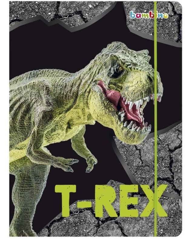 Папка с ластик St. Majewski T-Rex Папка с ластик St. Majewski T-Rex - За формат A4 на тема Динозаври -