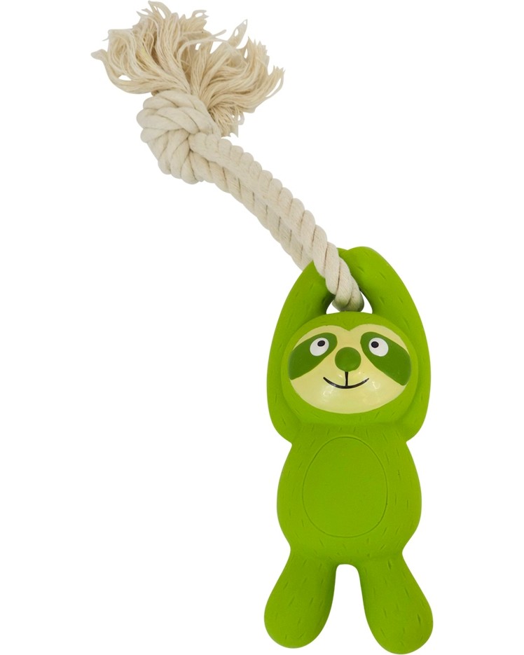 Въжена играчка за кучета Ленивец - Nobby Въжена играчка за кучета Ленивец - Nobby - Със звукови ефекти и дължина 15 cm - играчка
