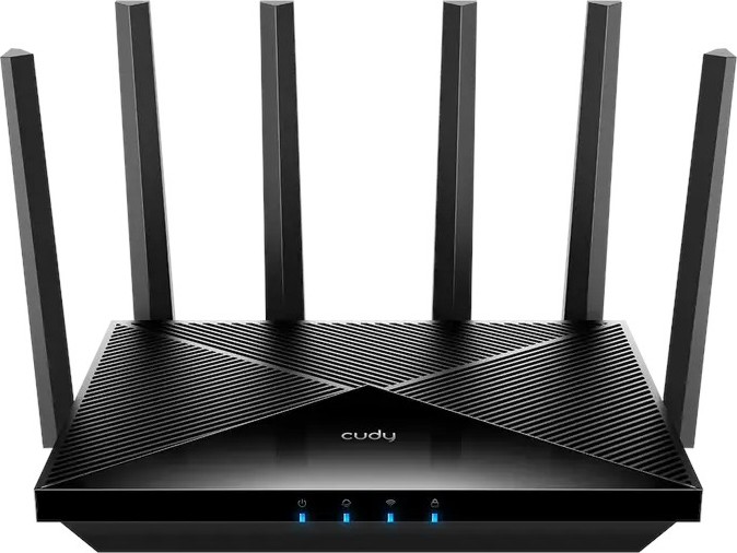 Безжичен рутер Cudy WR6500H Безжичен рутер Cudy WR6500H - 2.4 GHz (688 Mbps), 5 GHz (5764 Mbps), 6 антени -