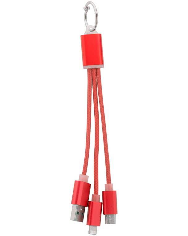 Кабел USB-A male към USB-C / Micro USB / Lightning male Scolt Кабел USB-A male към USB-C / Micro USB / Lightning male Scolt - 17 cm -