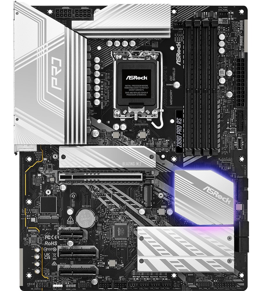 Дънна платка ASRock Z890 Pro RS Дънна платка ASRock Z890 Pro RS - LGA 1851, Intel Z890, DDR5, ATX -