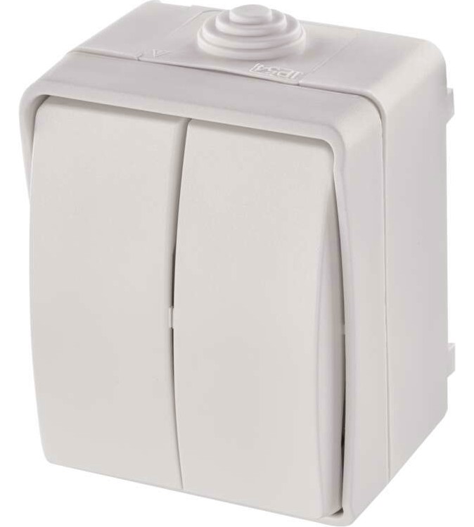 Двоен сериен ключ схема 5 Emos A1398.4 Двоен сериен ключ схема 5 Emos A1398.4 - За открит монтаж -