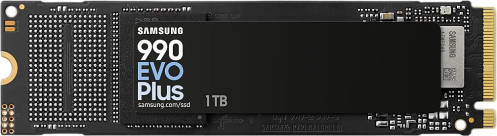 SSD ����� Samsung 990 EVO Plus PCIe 4.0 NVMe M.2 - 1 TB, ������ 7150 MB/s, ����� 6300 MB/s - 