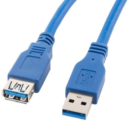 Кабел Lanberg USB 3.0 Type-A male към USB Type-A female Кабел Lanberg USB 3.0 Type-A male към USB Type-A female - 1.8 m -