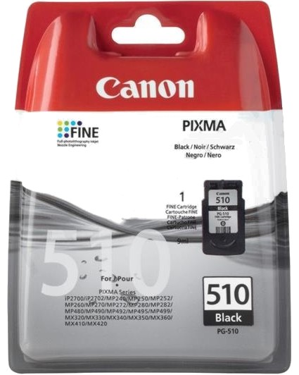 Касета с мастило за принтер Canon PG-510 Black Касета с мастило за принтер Canon PG-510 Black - 220 страници -