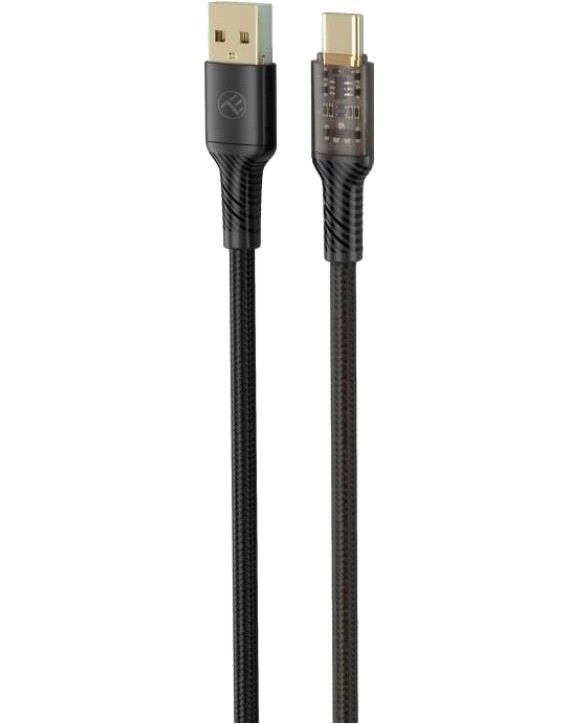  USB Type-A male  USB Type-C male Tellur Transparent - 1 m - 