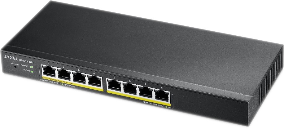  ZyXEL GS1915-8EP - 8 PoE , 1000 Mbps - 