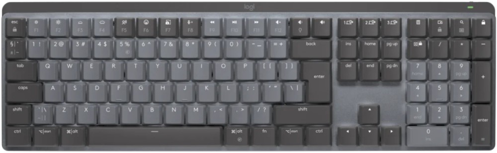 �������� ���������� Logitech MX Illuminated Performance - Full Size, Logi Bolt / Bluetooth / USB-A, ISO Layout, Smart Illumination, ��������� ������� - 