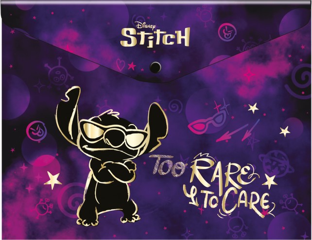 Папка с копче Cool Pack Stitch Gold 3 Папка с копче Cool Pack Stitch Gold 3 - За формат A4 на тема Лило и Стич -