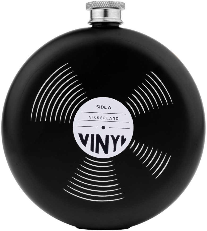 Джобна бутилка за алкохол Kikkerland Vinyl Джобна бутилка за алкохол Kikkerland Vinyl - 237 ml -