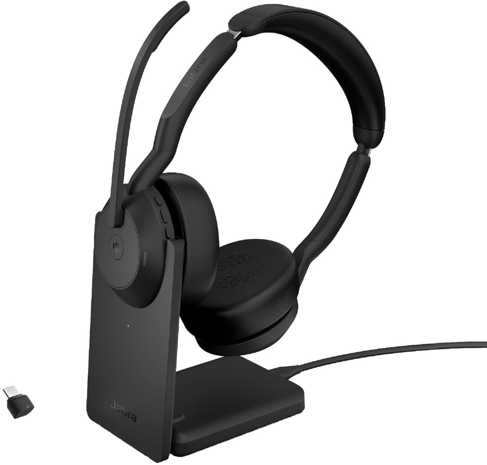 Професионални безжични слушалки Jabra 55 Професионални безжични слушалки Jabra 55 - Със станция за зареждане и Bluetooth адаптер от серията Evolve2 -