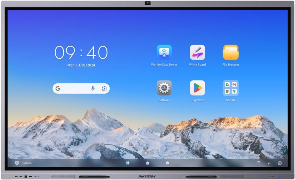 ������������ ������� 75" Hikvision DS-D5C75RB/B - 171.3 / 103.4 / 8.2 cm, 8 GB RAM, 128 GB, Android 13, � ������ - 