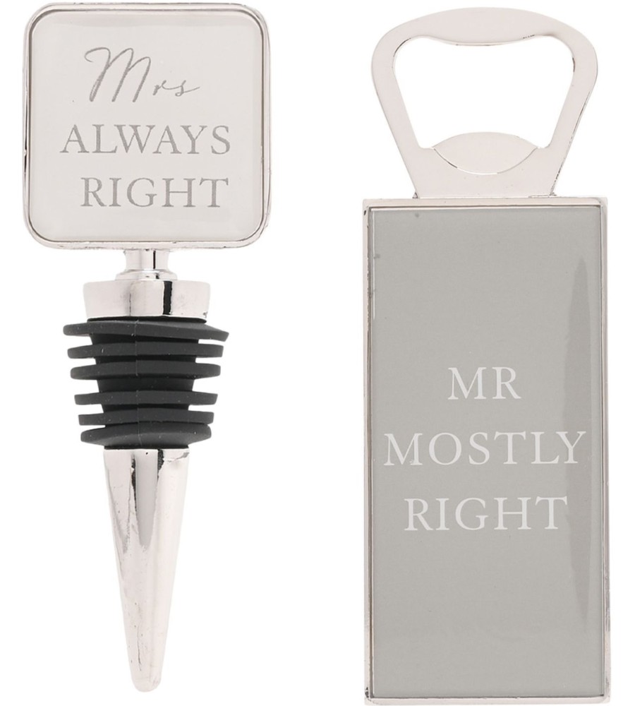 Отварачка и тапа за вино Widdop Bingham Mr & Mrs Отварачка и тапа за вино Widdop Bingham Mr & Mrs - От колекцията Amore -