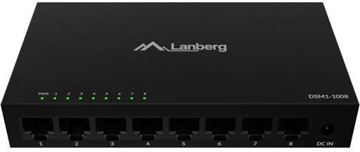 Суич Lanberg DSM1-1008 Суич Lanberg DSM1-1008 - 8 x 1000Base-T, 10 Gbps -