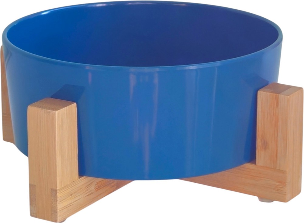 Купа за кучета и котки Divus Azure Serenity Купа за кучета и котки Divus Azure Serenity - ∅ 20.8 x 6.5 cm, с бамбукова поставка - купичка