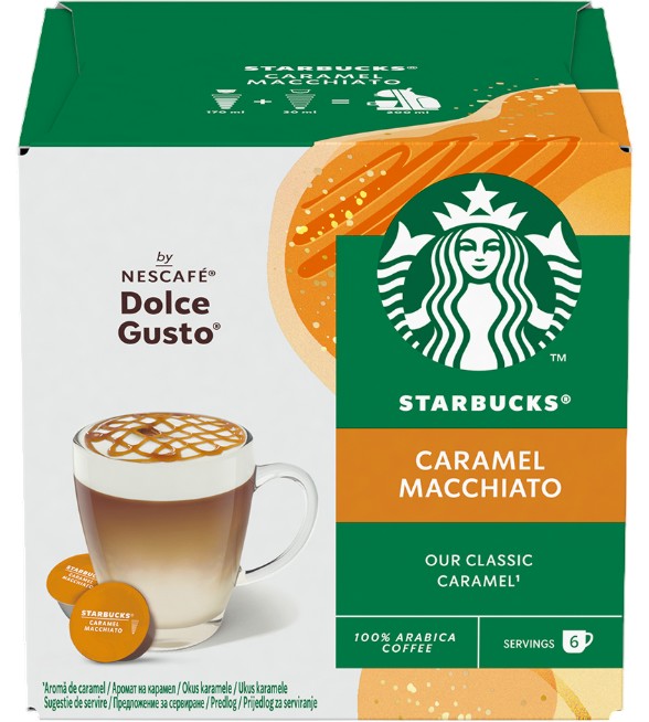   STARBUCKS Caramel Macchiato -  6  18  ,   by NESCAFE Dolce Gusto - 