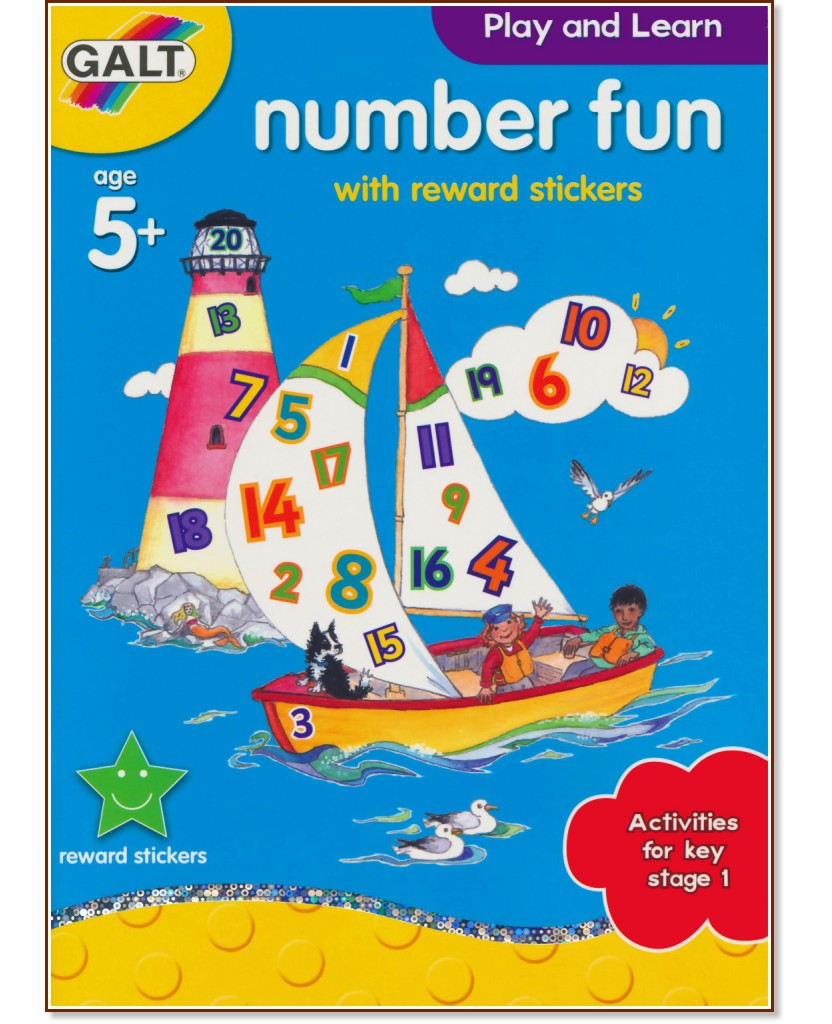 Galt:   -     : Number fun - book with reward stickers -  