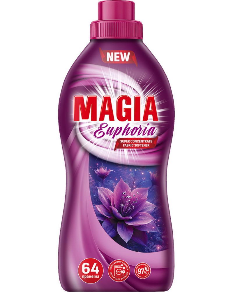 Омекотител за пране Magia Euphoria Омекотител за пране Magia Euphoria - 1.152 l - омекотител
