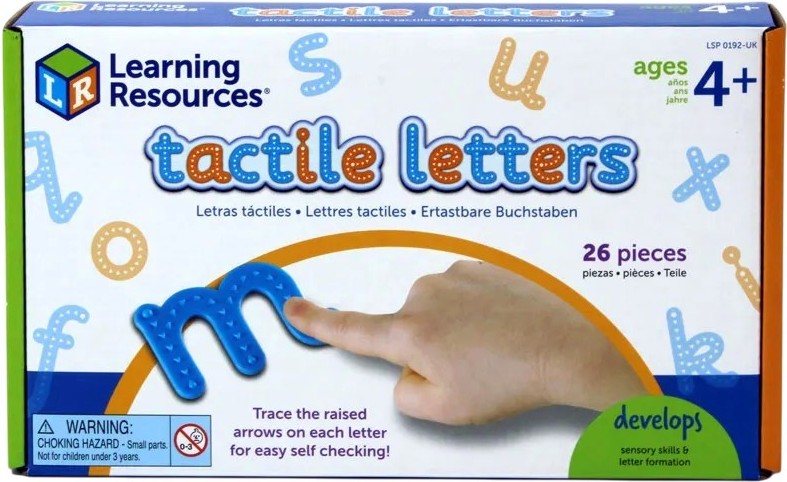 Тактилни букви Learning Resources Тактилни букви Learning Resources - 26 броя, 10 x 7 cm - играчка