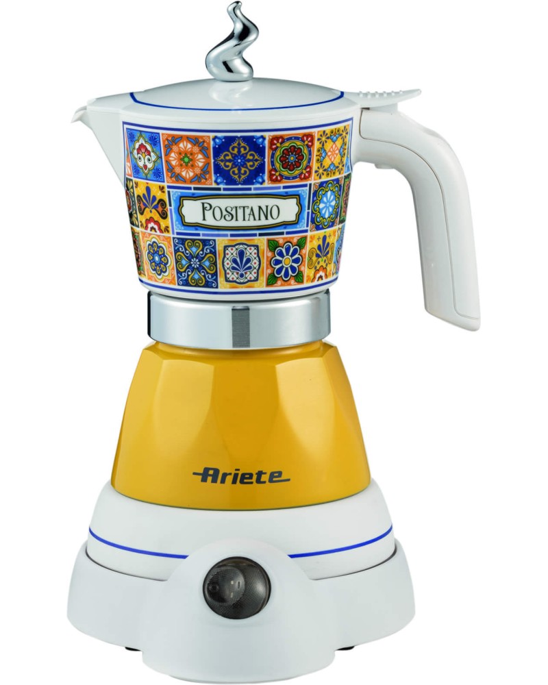 Електрическа кафеварка Ariete Moka Aroma Positano Електрическа кафеварка Ariete Moka Aroma Positano - За 2 или 4 чаши, от серията Vintage -