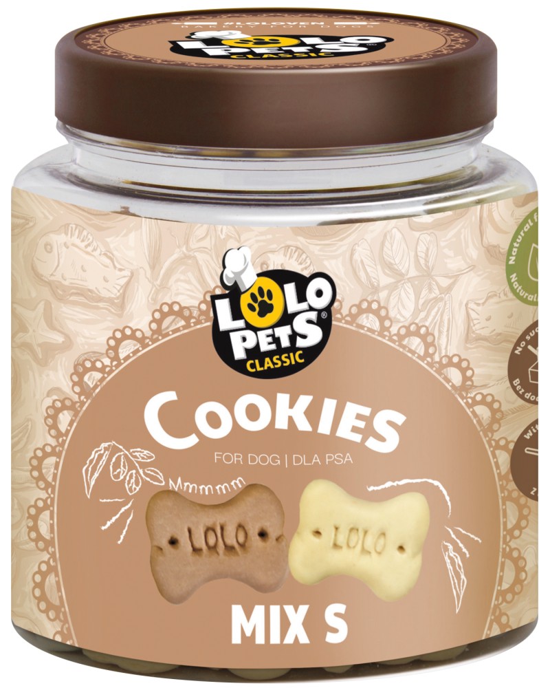 Бисквити за кучета Lolo Pets Classic Mix S Бисквити за кучета Lolo Pets Classic Mix S - 210 g - храна