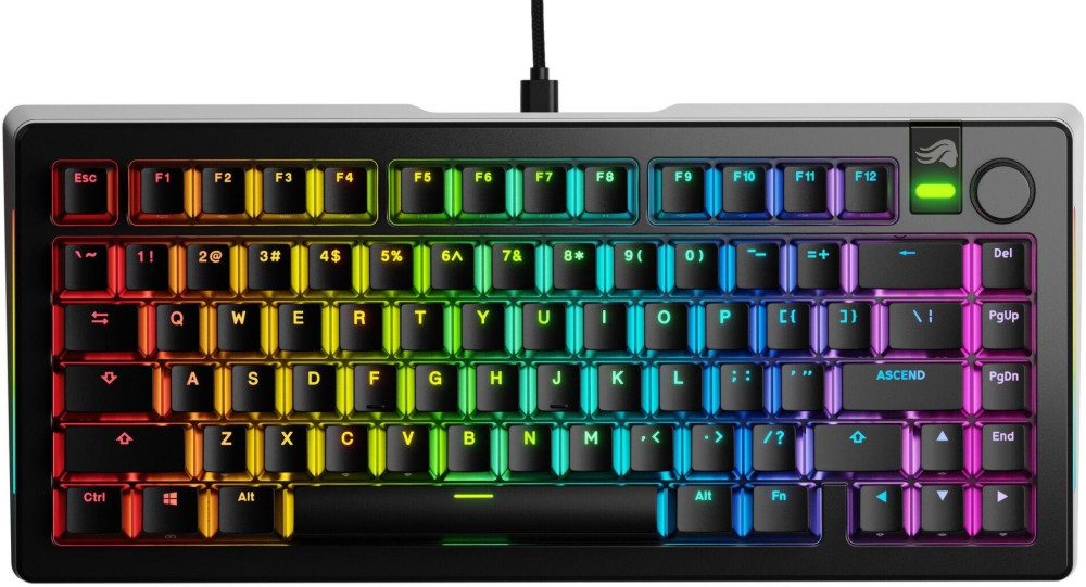 ��������� ������� ���������� Glorious GMMK 3 Pro - 75%, USB-C ����� � ������� 1.8 m, RGB ���������, ANSI Layout, Fox MX - 