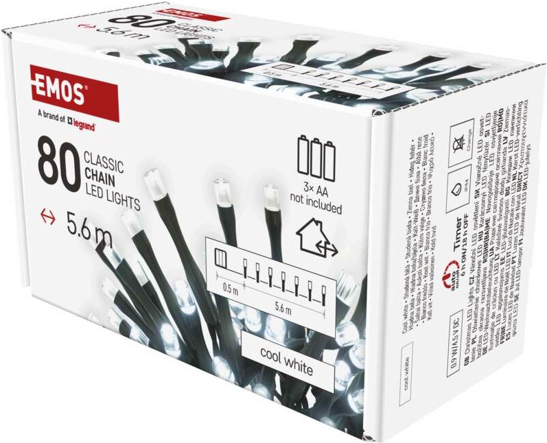 Коледни LED лампички Emos D4FC02 Коледни LED лампички Emos D4FC02 - 80 броя с дължина 5.6 m -